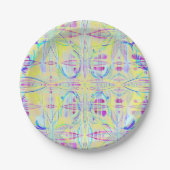 Oster-Pastell-Abstrakte-Party-Papier-Teller Pappteller (Vorderseite)
