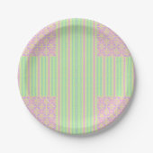 Oster-Pastell-Kreuz-Party-Papierteller Pappteller (Vorderseite)