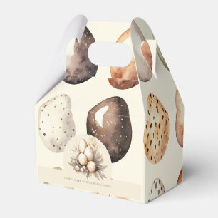 Oster-Pastell-Ostereier-Design in Creme & Braun  Geschenkschachtel