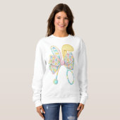 Oster-Pflegerin-Garn-Häkel-Hasenohren Sweatshirt (Vorne ganz)
