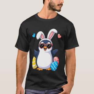 Oster-Pinguin-Hasenohren-Eier-Korb-Süß-Männer-Frau T-Shirt