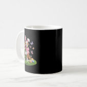 Oster-Pitbull-Hundemutter-Frühling-Osterhase-Tulpe Kaffeetasse (Vorderseite Links)