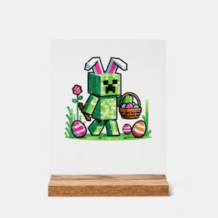 Oster-Pixel-Gaming-Hase-Eier-Jagd-Jungen-Kinder-Yo Acrylschild