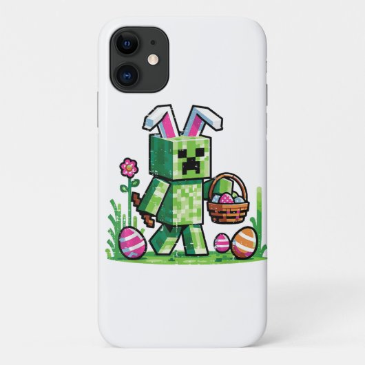 Oster-Pixel-Gaming-Hase-Eierjagd Case-Mate iPhone Hülle (Rückseite)