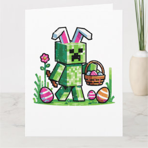 Oster-Pixel-Gaming-Hase-Eierjagd Dankeskarte