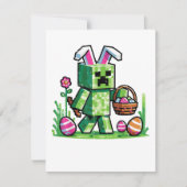 Oster-Pixel-Gaming-Hase-Eierjagd Karte (Vorderseite)