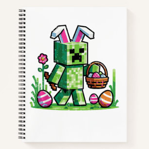 Oster-Pixel-Gaming-Hase-Eierjagd Notizblock