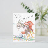 Oster Postkarte mit Pferd und Hase, lustige Tiere  (Stehend Vorderseite)