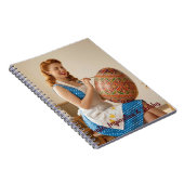 Oster-Retro-Künstlerin Ginger Girl Noteb Notizblock (Rechte Seite)