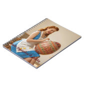 Oster-Retro-Künstlerin Ginger Girl Noteb Notizblock (Linke Seite)