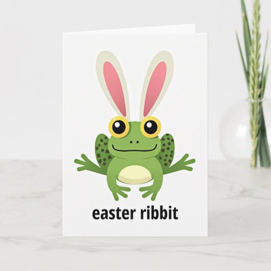 Oster-Ribbit-Grußkarte Karte (Vorderseite)