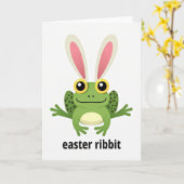 Oster-Ribbit-Grußkarte Karte (Gelbe Blume)