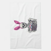Oster-Schädel � Lustiger Bunny-Skelett Geschirrtuch (Vertikal)