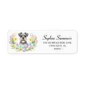 Oster-Schnauzer mit Blumen-Adresse (Vorne)