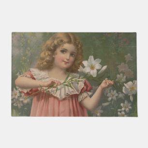 Oster-Schönheiten, Vintage-Illustration, 1898 Fußmatte
