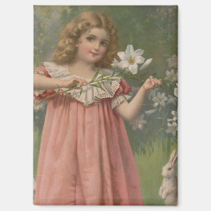 Oster-Schönheiten, Vintage-Illustration, 1898 Magnet