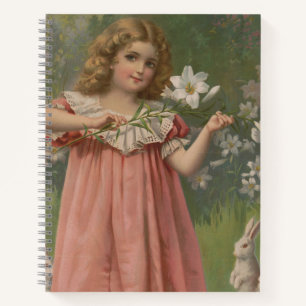 Oster-Schönheiten, Vintage-Illustration, 1898 Notizblock