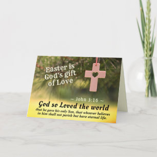 Oster-Schrift John 3,16 Gott hat die Welt so gelie Karte