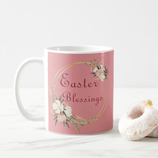 Oster-Segen Blumen-Tasse Kaffeetasse (Mit Donut)