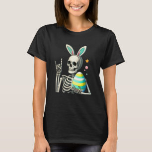 Oster-Skelett-Hasen-Fels-Hand-Rocker-Jungen-Kinder T-Shirt