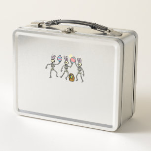 Oster Skelette Tanzende Eier Lustige Knochen Männe Metall Brotdose