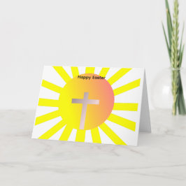 Oster-Sonne-und-Kreuz-Karte Feiertagskarte