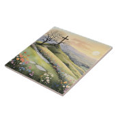 Oster-Sonnenaufgang-Kunstillustration Fliese (Seite)