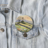 Oster-Sonnenaufgangs-Kunstillustration Button (Beispiel)