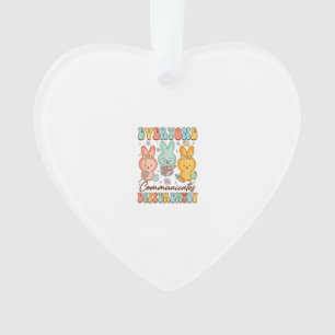 Oster Sprachtherapie SLP Jeder kommuniziert auf se Ornament