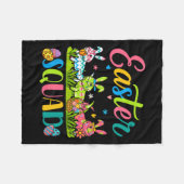 Oster-Squad Bunter Hase Bart Illustration Fleecedecke (Vorderseite (Horizontal))