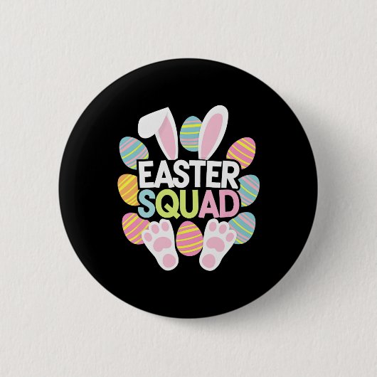 Oster-Squad-Familien-Passende Ostertag-Hase-Ei Button (Vorderseite)