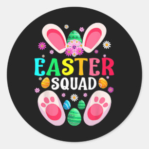 Oster-Squad-Familien-Passende Ostertag-Hase-Ei Runder Aufkleber