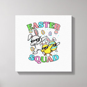 Oster-Squad-Hase-Ei-Küken-Dab-Crew-Matching-Männer Leinwanddruck