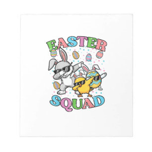 Oster-Squad-Hase-Ei-Küken-Dab-Crew-Matching-Men Notizblock