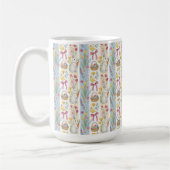 Oster-Streifenmuster in Pastellfarben Kaffeetasse (Links)