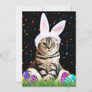 Oster-Streifentabby-Katze Feiertagskarte