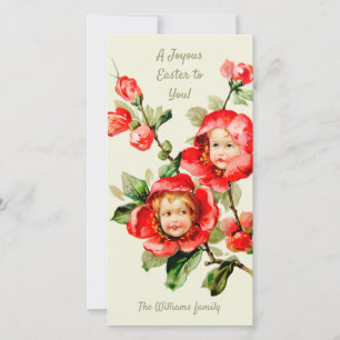 Oster-Süße Mädchen Blumen CC1214 Florale Fantasie Feiertagskarte