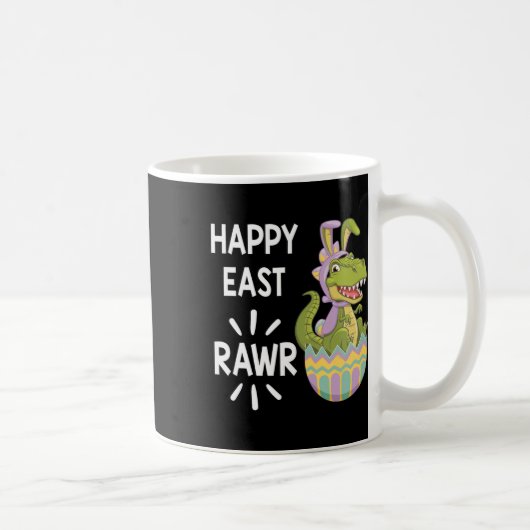 Oster-T-Rex-Dinosaur-Hase-Ei-Glücklich-Ostern-Tod Kaffeetasse (Rechts)