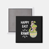 Oster-T-Rex-Dinosaurier-Hase-Ei-Glücklich-Ostern-K Magnet (Vorderseite/Rückseite)