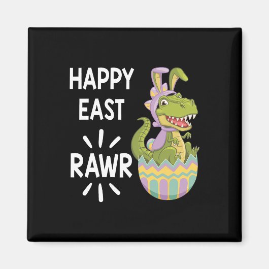 Oster-T-Rex-Dinosaurier-Hase-Ei-Glücklich-Ostern-K Magnet (Vorne)