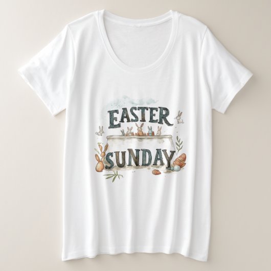 Oster-T-Shirt Große Größe T-Shirt (Design vorne)