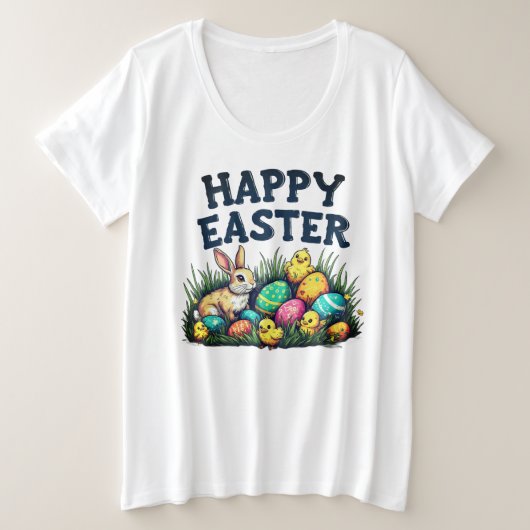Oster-T-Shirt Große Größe T-Shirt (Design vorne)