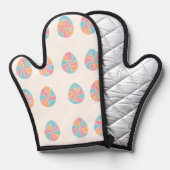 Oster-Tie-Dye-Eier mittelstarkes weiches Muster Ofenhandschuh (Vorderseite/Rückseite)