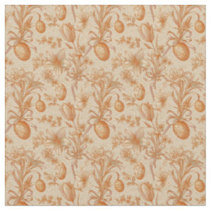 Oster-Toile-de-Jouy-Eier-und-Tulpen-Muster Stoff