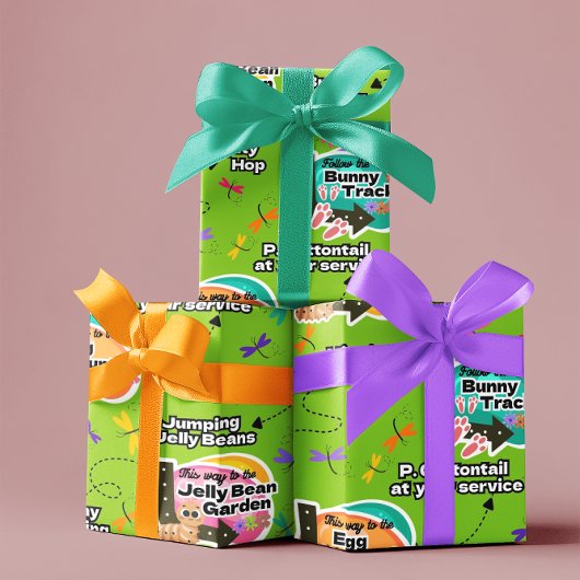 Oster-Verpackungspapier Jelly Bean-Schilder Geschenkpapier