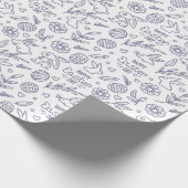 Oster-Verpackungspapier mit botanischem Hasen Geschenkpapier (Ecke)