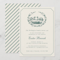 Oster-Vintage-Lämmer Elegante Salbeigrüne Brunch