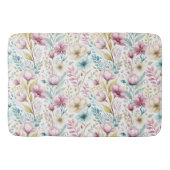 Oster-Wasserfarben-Blumenmuster Badematte (Vorderseite)
