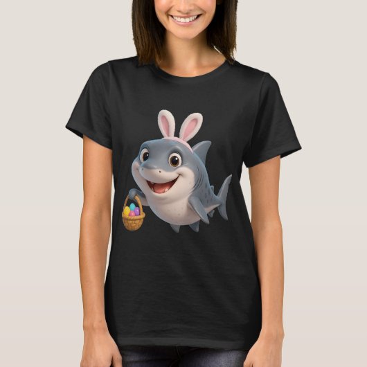 Oster-Weißer Hai T-Shirt (Vorderseite)