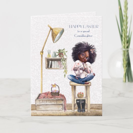 Osterafrikanisches Mädchen Karte (Vorderseite)